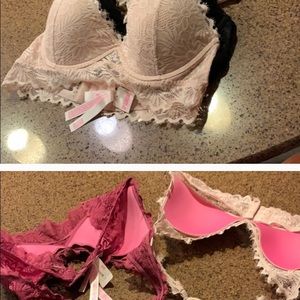 Pink Pretty Halter Bras NWT